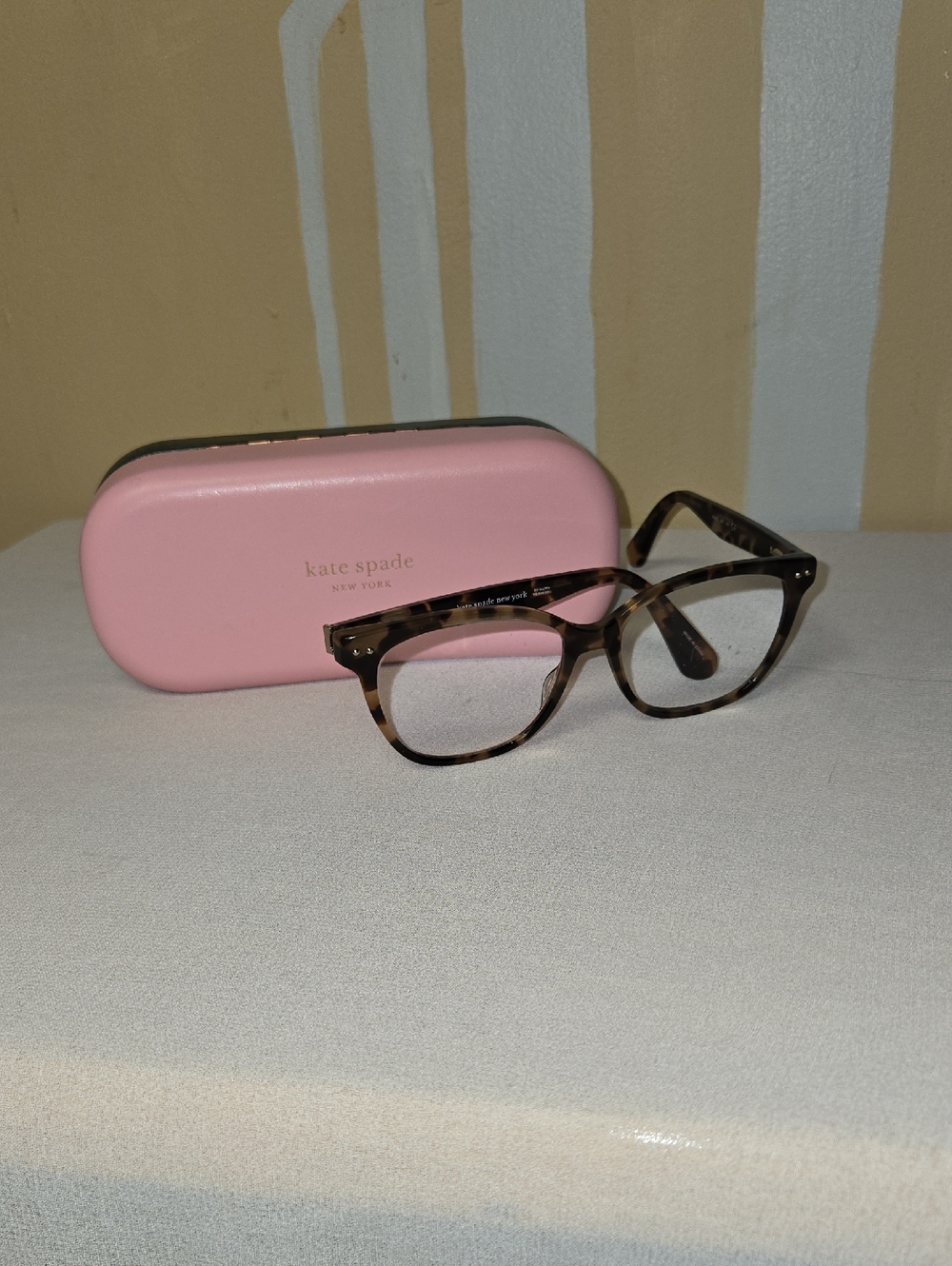kate spade Tortoiseshell Women's Glasses with Pink Case, & 2 Pairs Of Readers